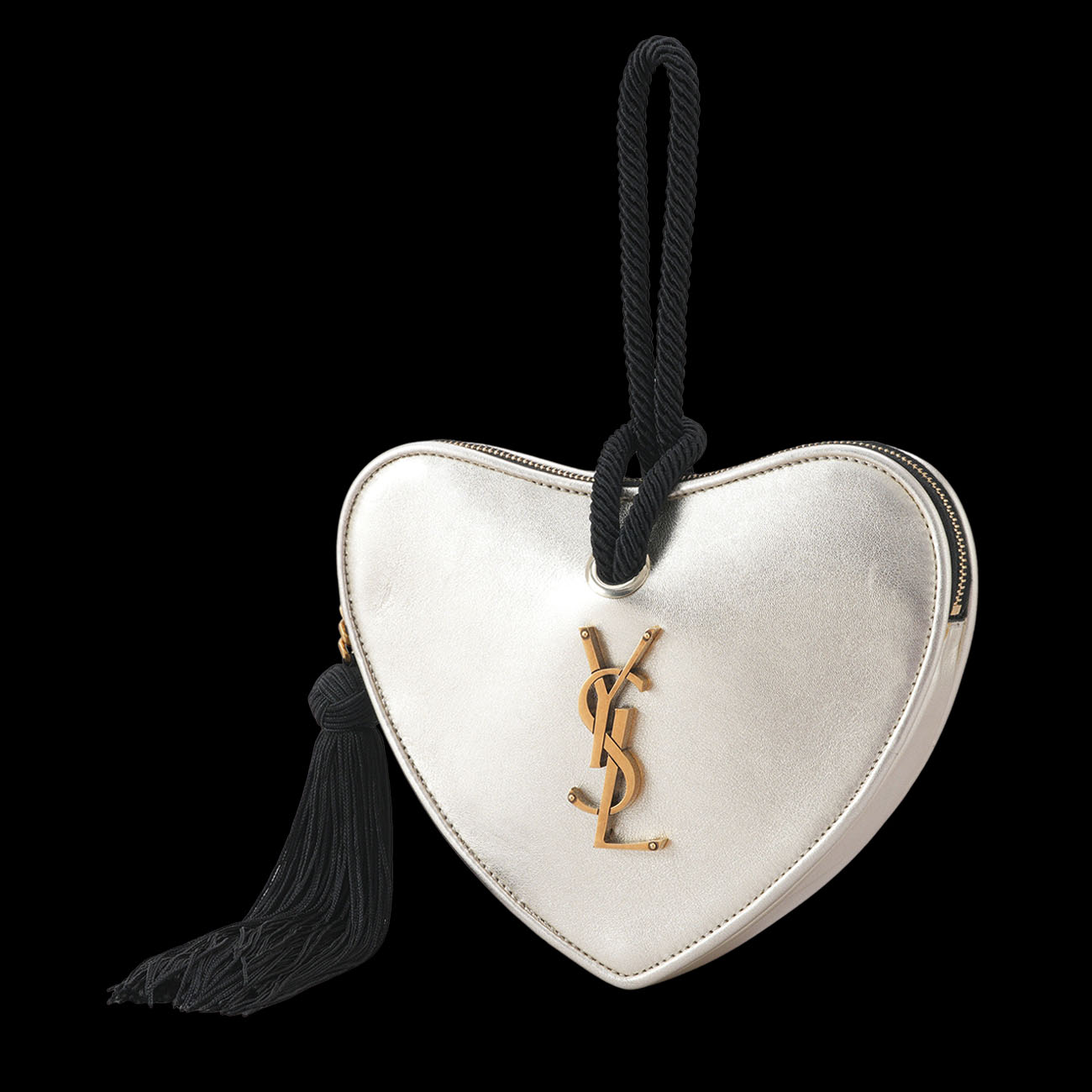 YVES SAINT LAURENT(USED)생로랑 584932 테슬 하트 클러치